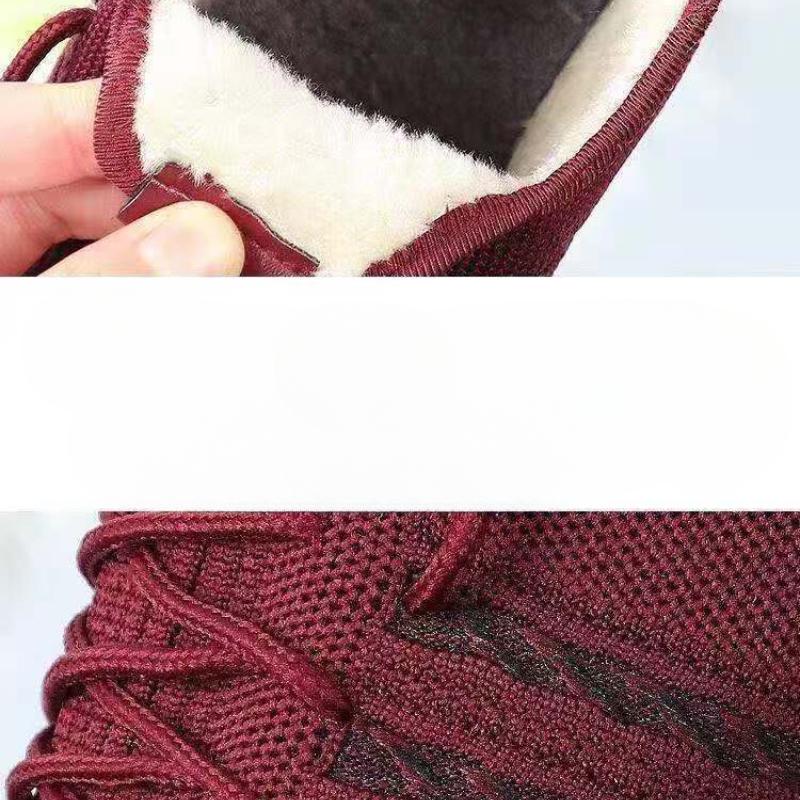 Nové podzimní a zimní Ladies Plus sametové tenisky Protiskluzové tlumení nárazů a hřejivá obuv pro volný čas