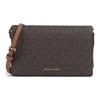 Michael Kors Gold Logo Flap Crossbody Shoulder Bag Medium Women Bags Brown 32T4GJ6C6B_252
