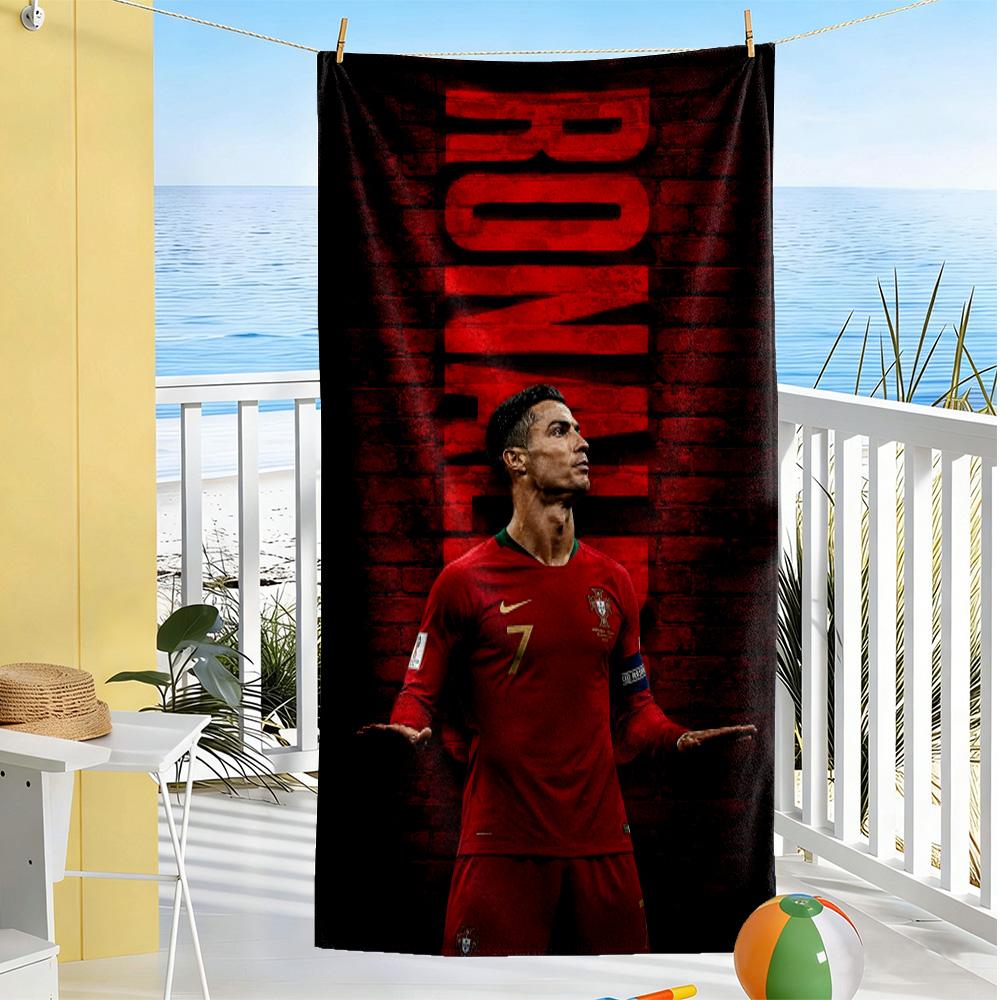 Cr7 Strandtuch Hohe Saugfähigkeit & Schnelltrocknend Bequem Leicht Tragbar für Schwimmen, Strand, Camping, Reisen, Strandzubehör, Fitnessstudio