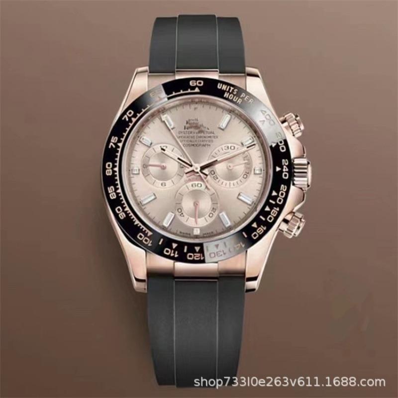 Montre Daytona Di Panda Bleu Glace Homme Montre Mécanique Entièrement Automatique Trois Compteurs Six Aiguilles Multifonctionnel Danny Road Chronographe