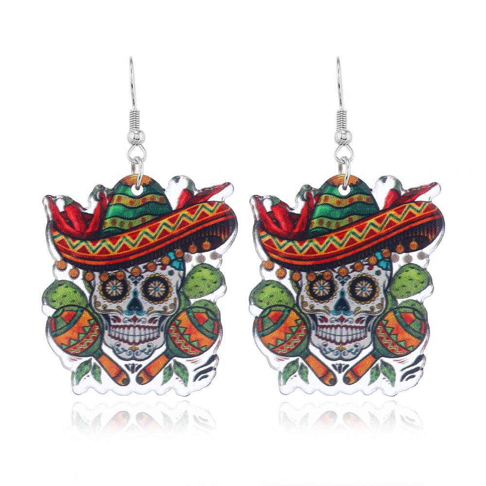 Carnival 5.5 Festival Acrylic Earrings: Mexican Dwarf Guitar Fashion Accessory