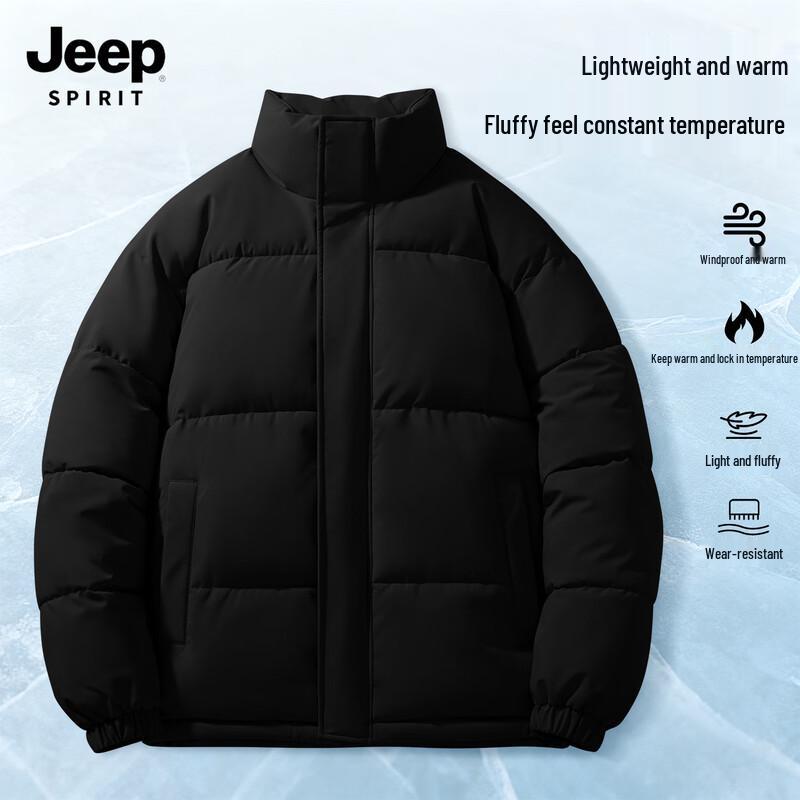 

JEEP SPIRIT Men s Winter Fleece-Lined Stand Collar Jacket M