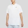 Nike דריי-פיט ויקטורי הדפס לוגו סולידי מנדף זיעה נושם שרוול קצר פולו גברים טופים לבן DH0823-100