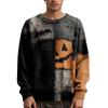 Herre Langermet Pullover Genser Casual Halloween Trykk Strikket Oversized Genser