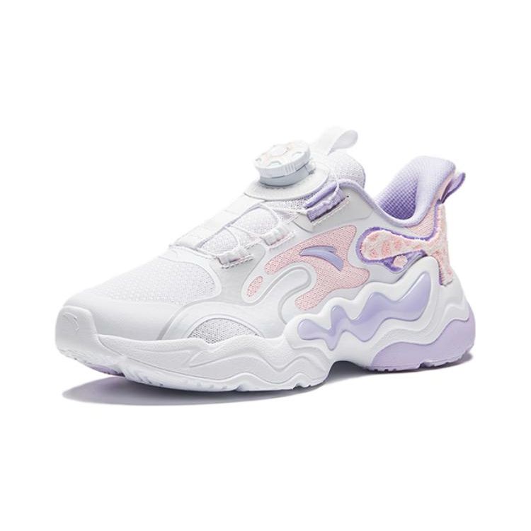 Anta Kids Cloud Escape Breathable Lightweight Shock Absorbing Durable Casual Shoes Kids Casual Shoes Pink 322348802-4