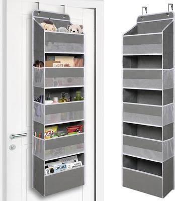 Yonace Armazenamento de Parede 5 Bolsos de Rede Grandes Armazenamento Suspenso Feito de Durável Armazenamento Durável para Itens Pequenos como Recheados com 2x Ganchos Elásticos Bolso,