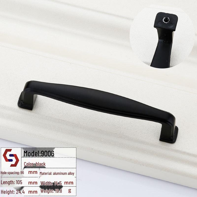 Mâner Sertar și Dulap Stil American Negru