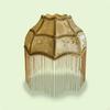 Gilded Lampshade Warm Ambient Golden Luster Beaded Chandelier Shade Decorative Fringed Pendant