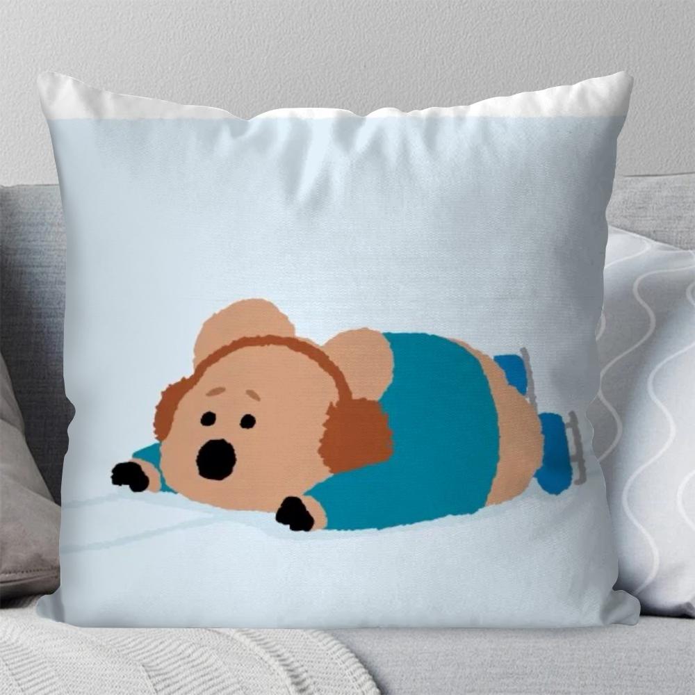 Cartoon Animation D-Dinotaeng Pillow Case Square Pillow Bedroom Sofa Leisure Comfort CushionCarLiving Room Home Decoration 40X40