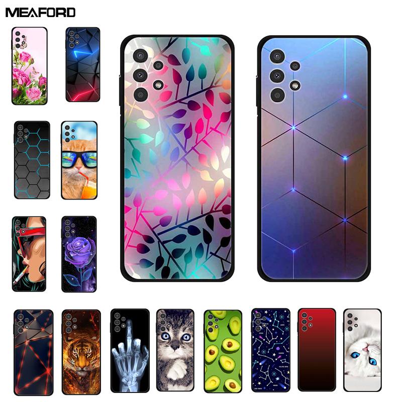 For Samsung Galaxy A73 Case A53 A33 5G A23 Soft Bumper Black Silicone Back Cover for Samsung A53 5G Phone Cases Cartoon Coque