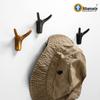 Modern Nordic Cow Horn Metal Wall Hook for Bathroom or Wardrobe