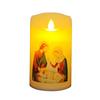 Yousheng LED Christmas Candle Lights Flameless Flickering Prayer Lamp Religious Figure Design Lights for Home Altar Church Decor