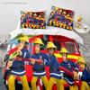 3D Print Cartoon Fireman Sam Bedding Set Duvet Cover With Pillowcase Single Double Twin Full Queen King Size