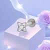 Titanium F136 Diamond Inlaid Ear and Lip Studs - Versatile, Elegant, European & American Style