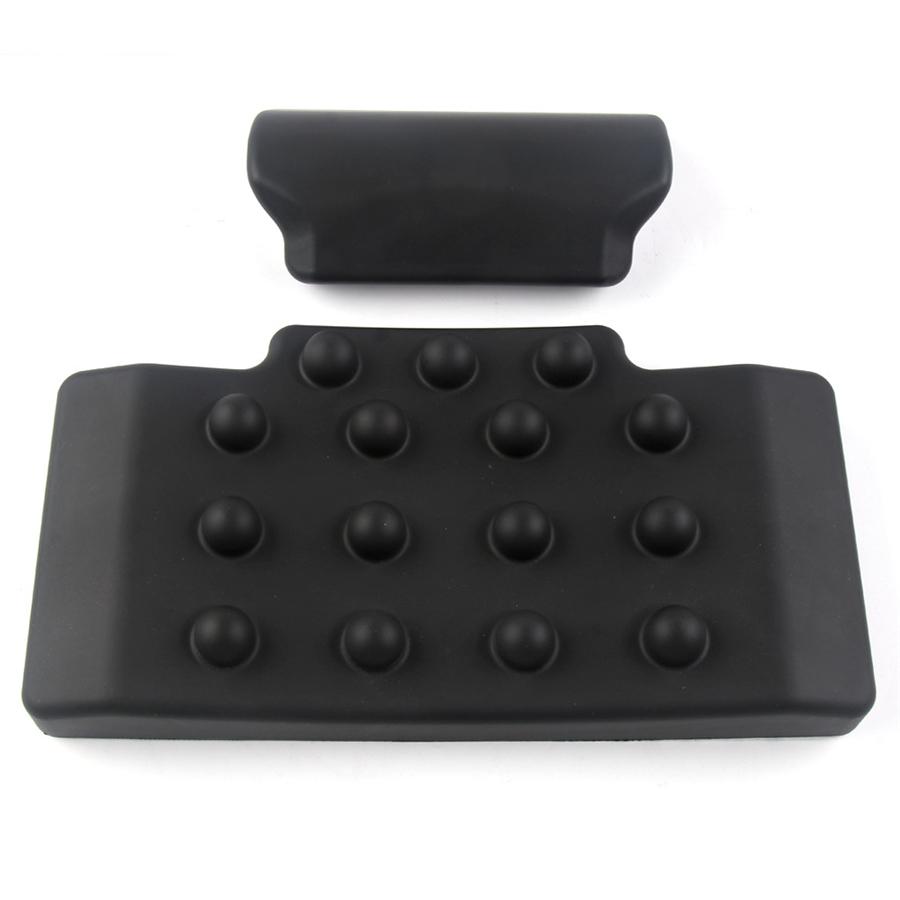 2xMotorcycle Rear Saddlebag Trunk Sticker Back Backrest Massage Cushion Top Case
