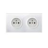 2025 LED Home Use Glass Panel Wall Light Switches Electric 220V Wall and Socket Durable  Product