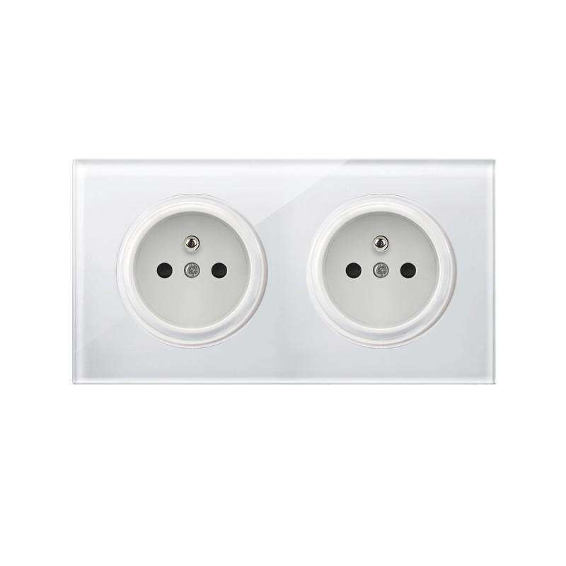 2025 LED Home Use Glass Panel Wall Light Switches Electric 220V Wall and Socket Durable Product