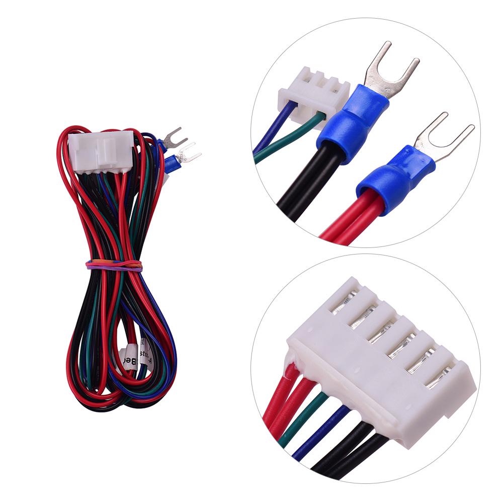 Anet 18AWG Upgrade Heated Bed Cable Hot Bed Line Heatbed Wire Length 90cm /