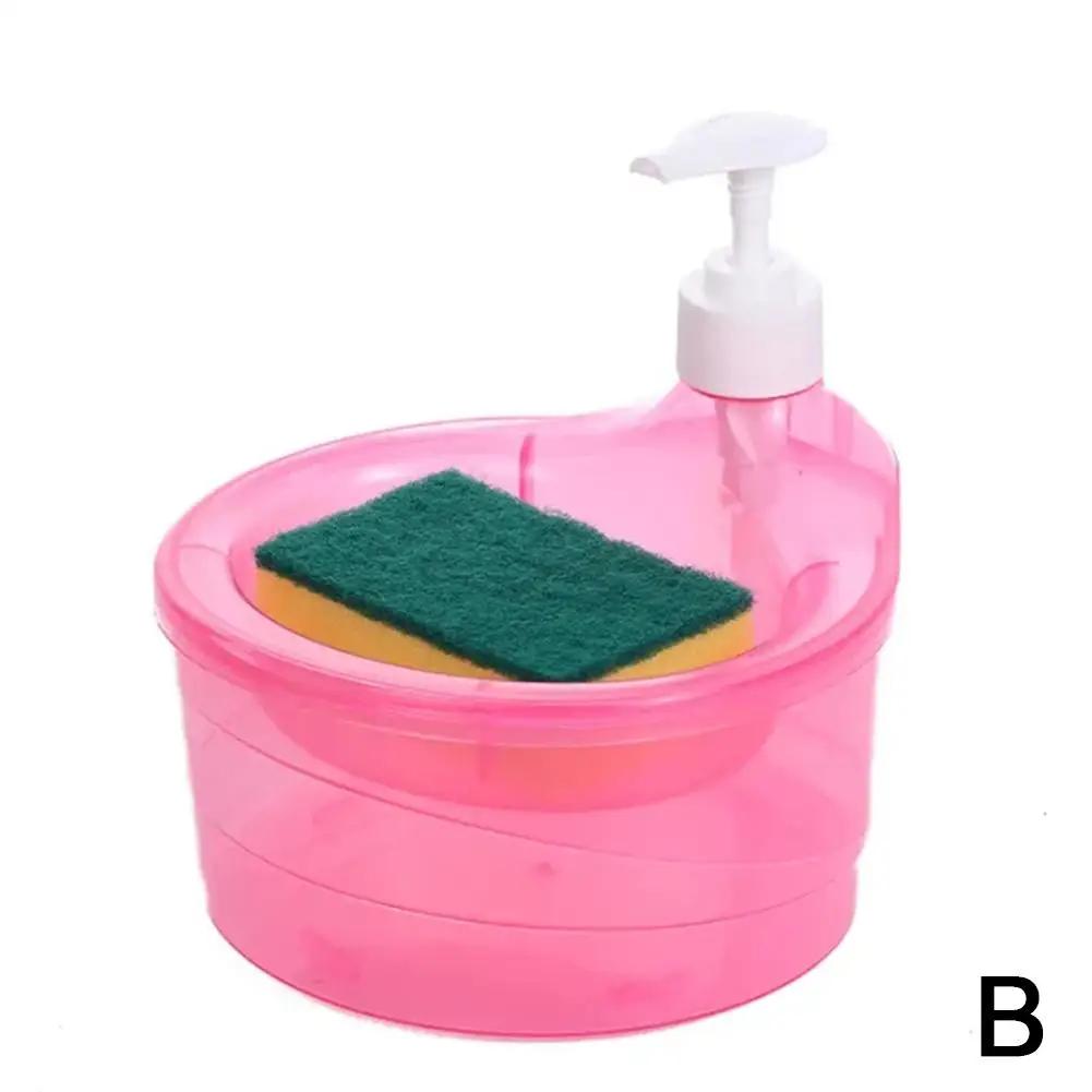 Küche Integrierte Spülmittel Spültuch Aufbewahrungsbox Ordentliches Spülen Drückseife Seifenspender Aufbewahrungsbox Topf V5B8