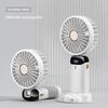 Mini Portable Handheld Fan Foldable Neck Hanging Fans 5 Speed USB Rechargeable Fan with Phone Stand and Display Screen 1800mAh