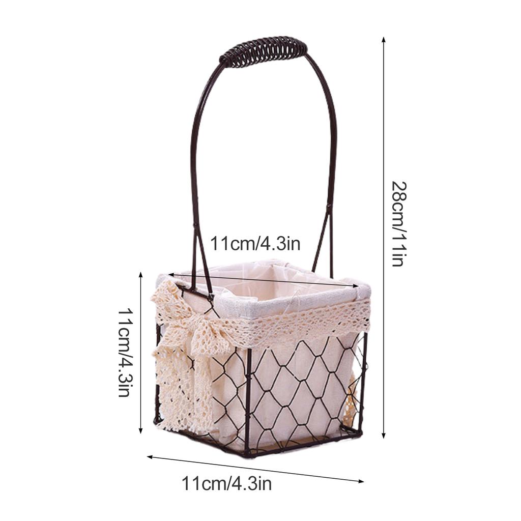 Iron Flower Baskets For Wedding Favors Floral Arrangement Flower Basket Succulent Greenery Baskets