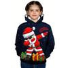 Kids Clothes Funny Christmas Hoodies Santa Claus Reindeer Long Sleeve Thin Sweatshirt for Boys Girls 3-10Y Xmas Gifts for Child