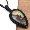Septarian Jasper Macrame Thread Gemstone Handmade Jewelry 20-36''Ad Necklace