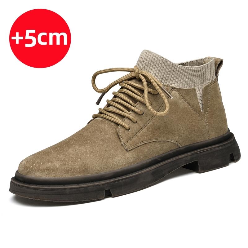 Fashion Hot Selling Men's Ankle Boots Europe America High-quality Height Increasing Shoes Classic Men's Business Dress Shoes Thick Sole