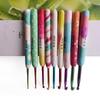 9Pcs Ergonomic Handle Crochet Hook Ergonomic Crochet Hook Set Crochet Needle for Crocheting Weaving 2.0mm-6mm