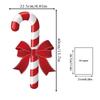 Christmas Candy Cane Yard Decoration, 2D Flat Hollow Board Garden Stake for Outdoor Party Holiday Decor