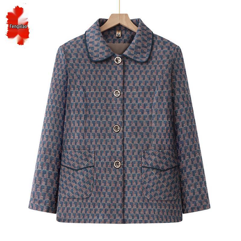 Women s Elegant Abstract Floral Long-Sleeve Shirt 2XL