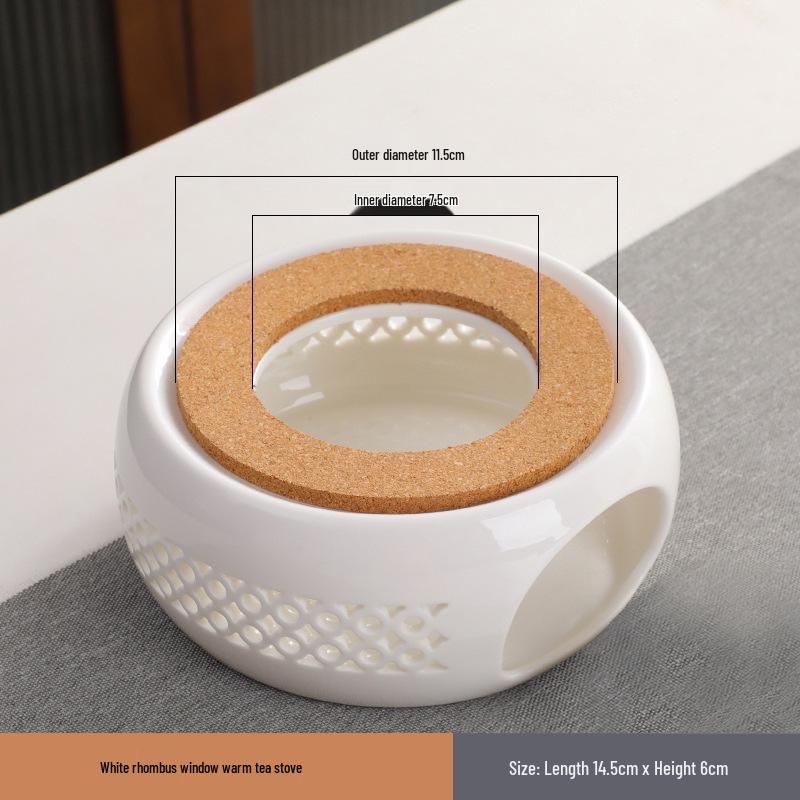 Ceramic Candle Warmer for Tea - Insulating Stove for Boiling and Warming in Home, Restaurant, or Hotel