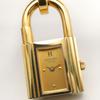 Used HERMES Kelly Watch Wrist Watch KE1.201 Quartz Gold Plated Leather Belt Used Women