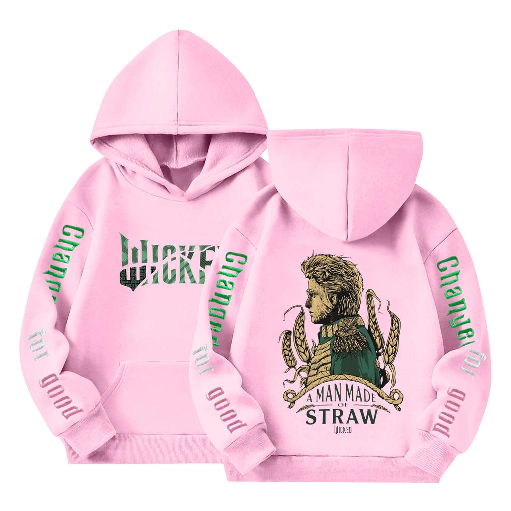 Kinder Langarm Lockerer Pullover Buchstabenaufdruck Kordelzug Kapuzen-Sweatshirt