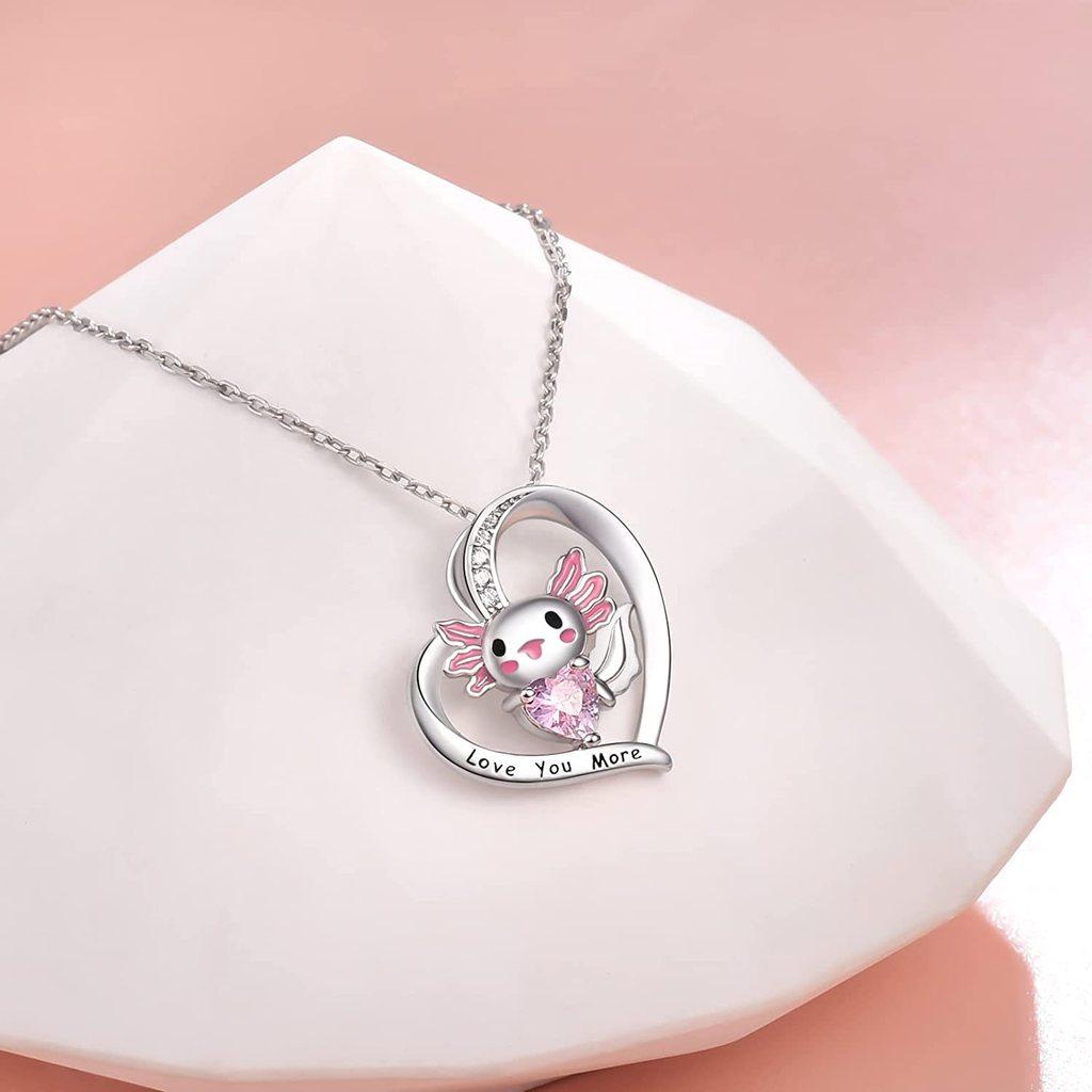 Girls Alloy Pendant Chain With Cute Animal And Heart Design For Summer Style