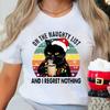 I Regret Nothing Cat Christmas Print T-shirts for Women Harajuku T-shirt inforUnisexs T-shirts for Party