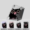 Cute Little Black Cat Y-Fold Holder Cover Tablet Case For iPad Pro 2025 Mini 6 7 Air 4 5 M3 M2 1 2 M4 11inch Pro 11th 10th 9th