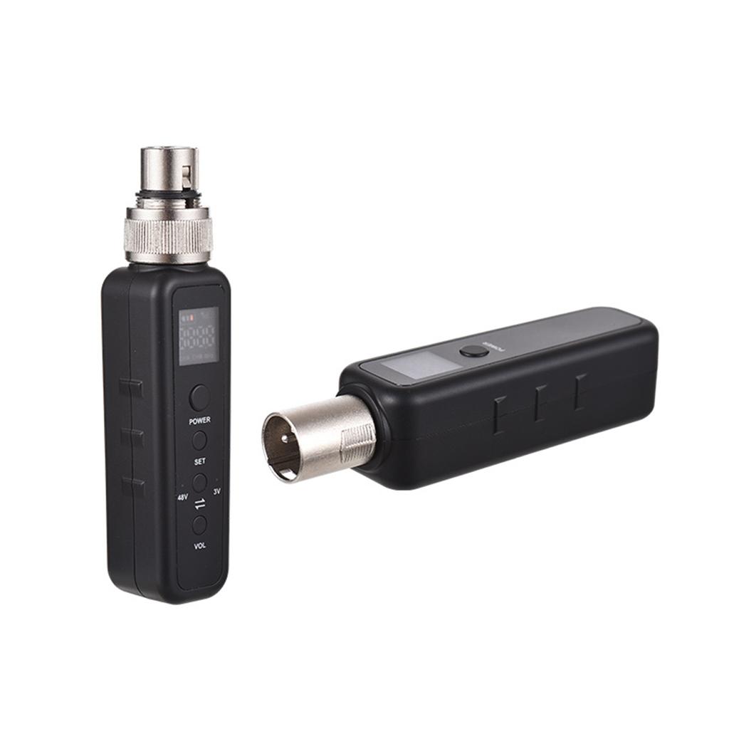 Microphone Wired to Wireless Transmitter and Receiver UHF Wireless Mic System for Audio Mixer Speaker Amplifier