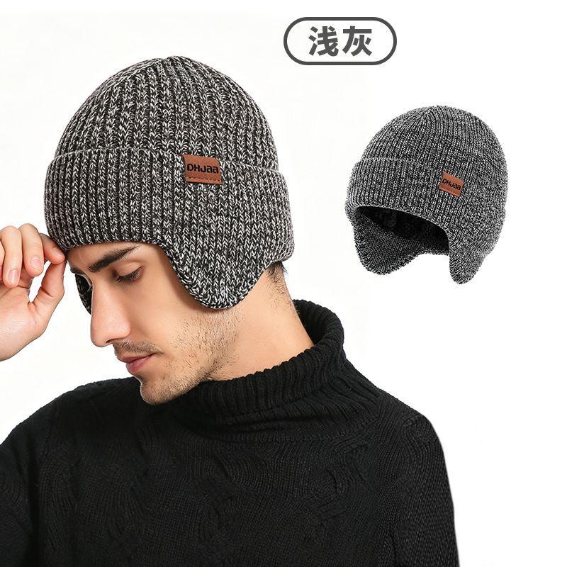 Winter Cross-border Wool Hat Middle-aged and Elderly European and American Knitted Amazon Warm Velvet Hat Spot