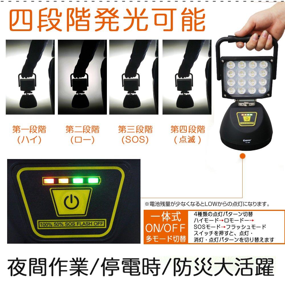 Good Goods Rechargeable LED Work IP65 Smartphone Ultra Outdoor Disaster Power Outage Preparedness YC-48K Light, Waterproof, Charging, Bright,