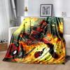 3D D-Deadpool Flannel Blanket Soft Bedding Sofa Throw 150X150cm Home Decor Gift Suitable for Teenagers, Boys, and Children