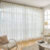 White Cloud Fluffy Sheer Curtain, Rod Pocket Top, Easy To Hang, Cute Fluffy Embroidery, Three-dimensional Effect, Modern Home Door Window Decoration