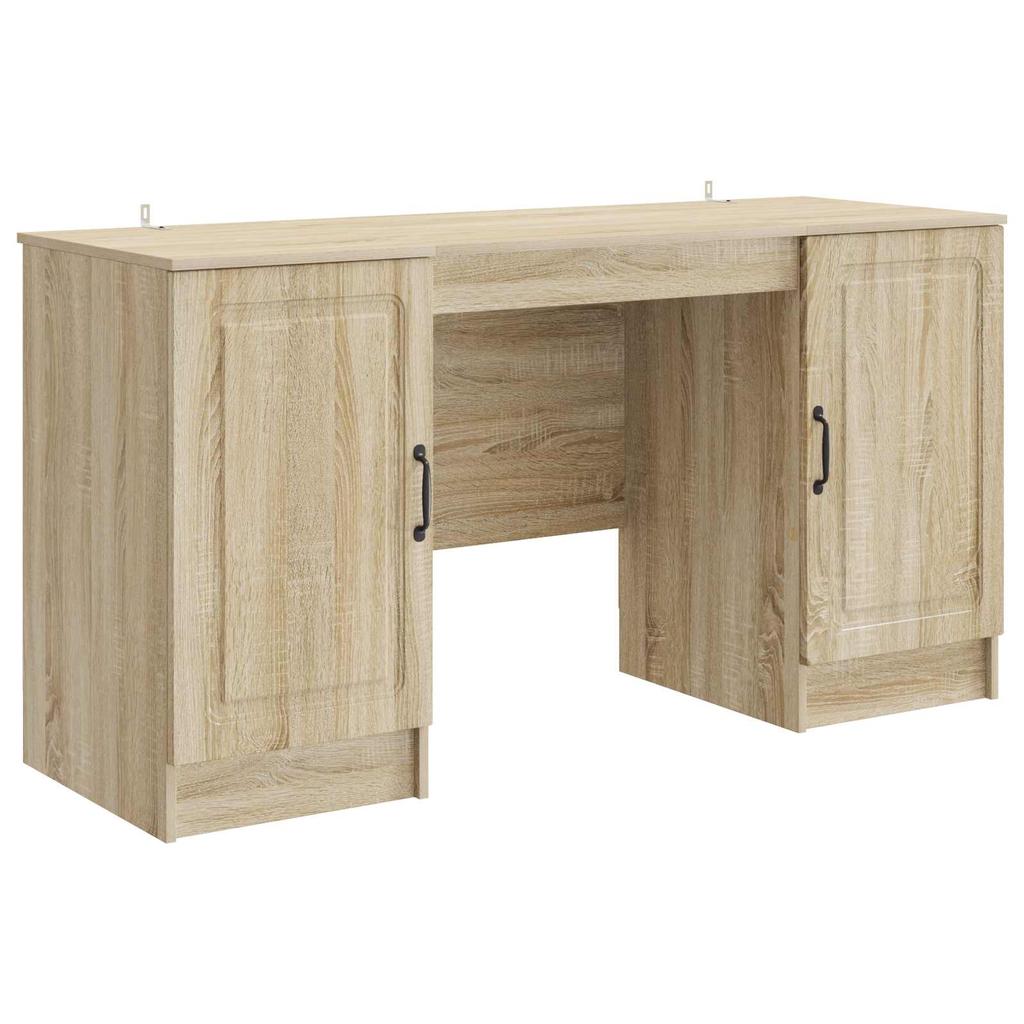 Desk Sonoma Oak Finish 142.5 x 50 x 75 cm Particleboard