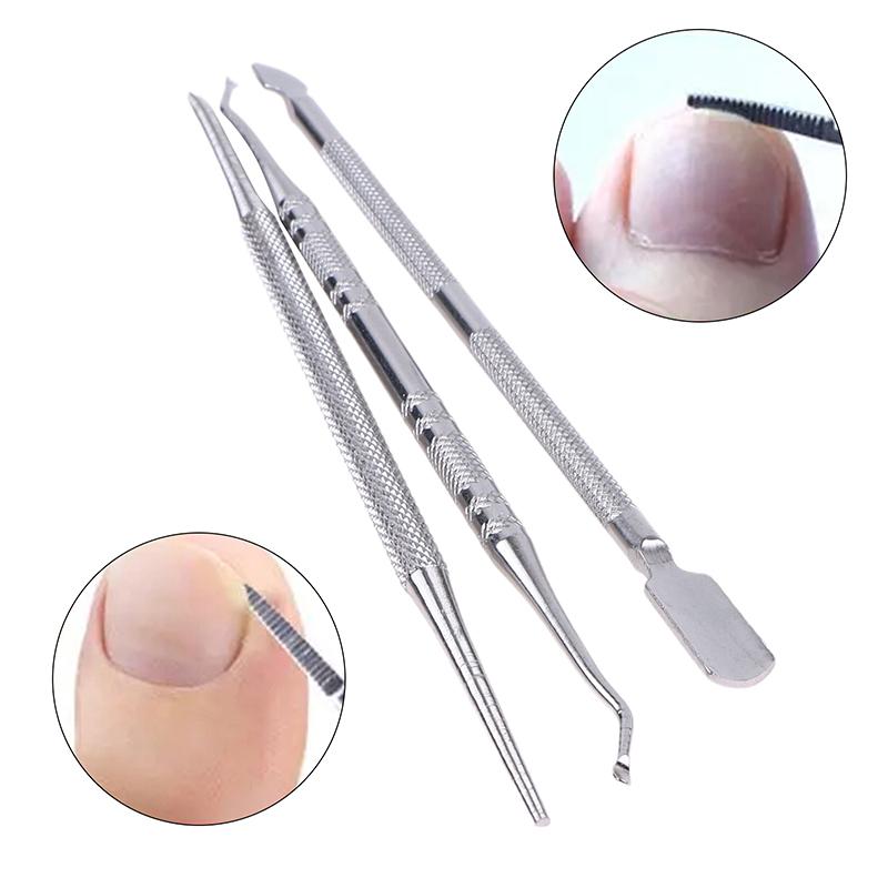 3 Stück Zehennagelpflege Haken Eingewachsen Doppelseitig Eingewachsener Zehennagel Korrektur Lifter Feile Maniküre Pediküre Zehennägel Reinigen Fußpflege Werkzeug