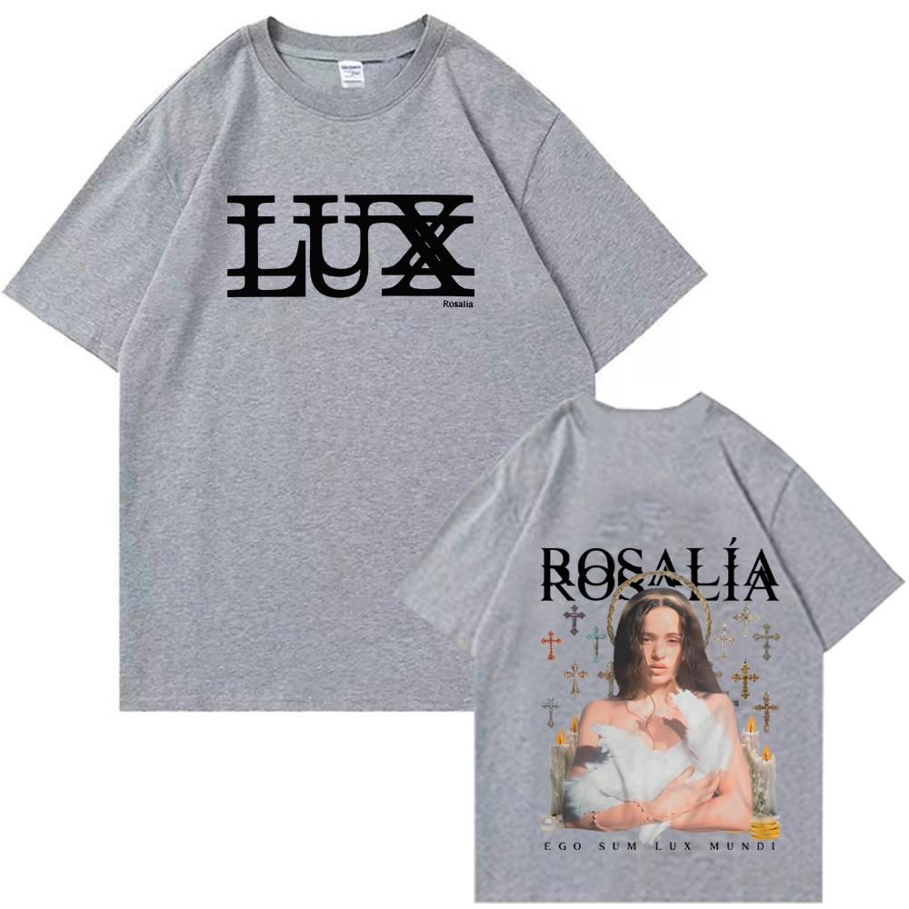 

ROSALIA LUX tour TSHIRT 2026 ROSAIA Same As Official Website High Quality Teeshirt Oversized Cotton Harajuku Round Neck TEES XL