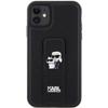 Karl Lagerfeld Klhcn61Gsakcpk Iphone 11 / Xr 6.1 Czarny/Black Hardcase Gripstand Saffiano Karl&Choupette Pins