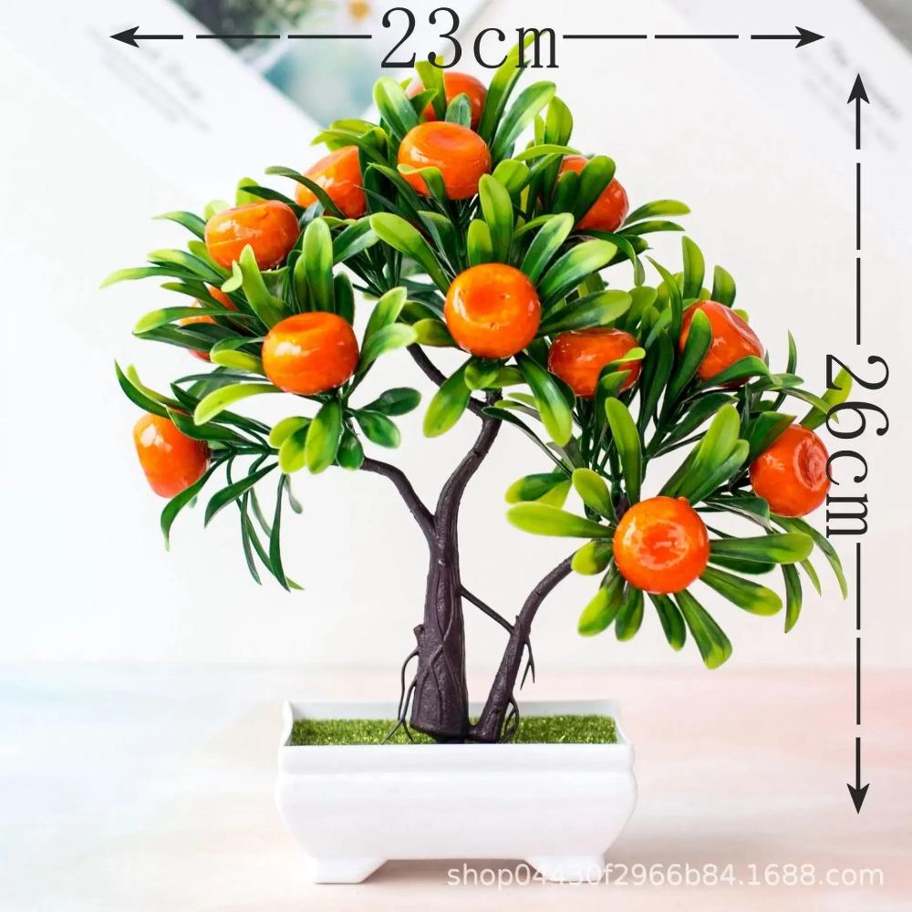 Artificial Plants Bonsai Small Fruit Tree Potted Bonsai Simulation Decor Artificial Ornaments Artificial Plant Bonsai Home Decor
