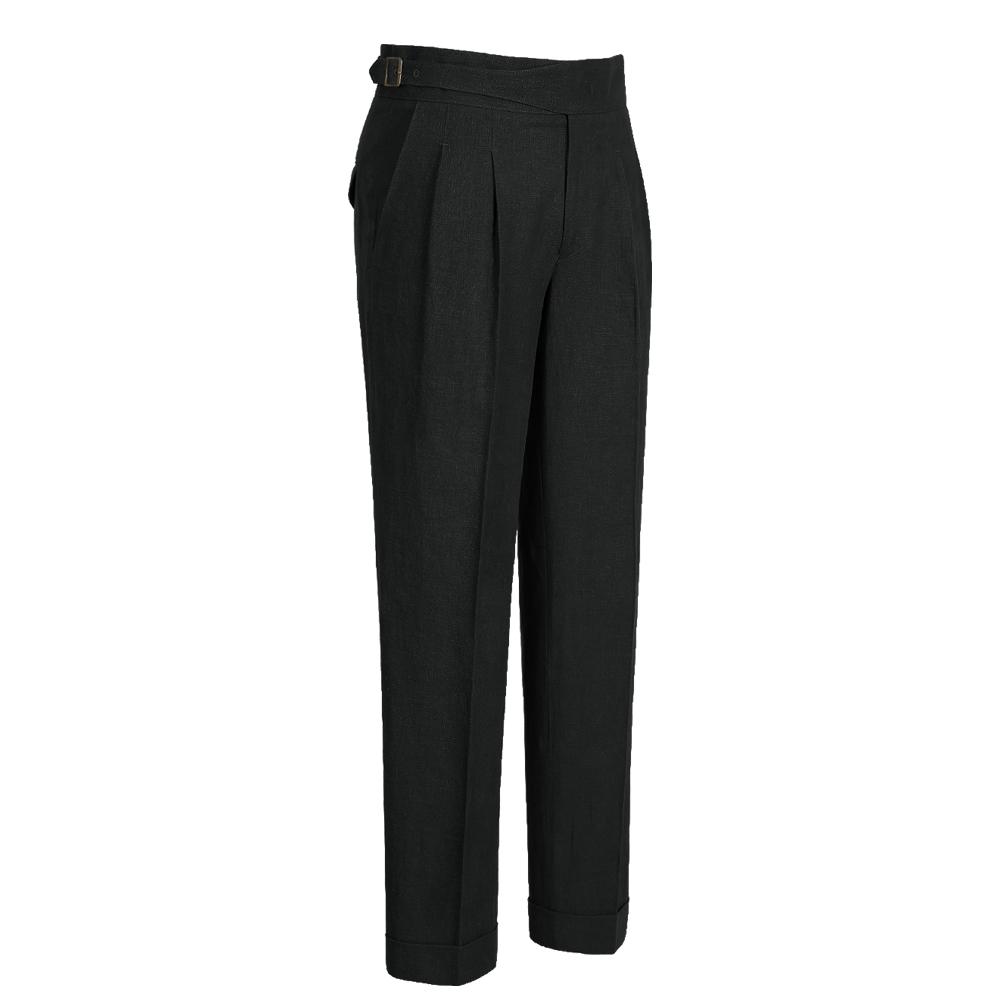 Solti 8S Linen Gurkha Trousers (Black)
