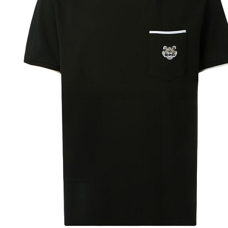 KENZO T-Shirts Men's Black Crew Neck Moderate Straight Fit F755TS0014BA-99