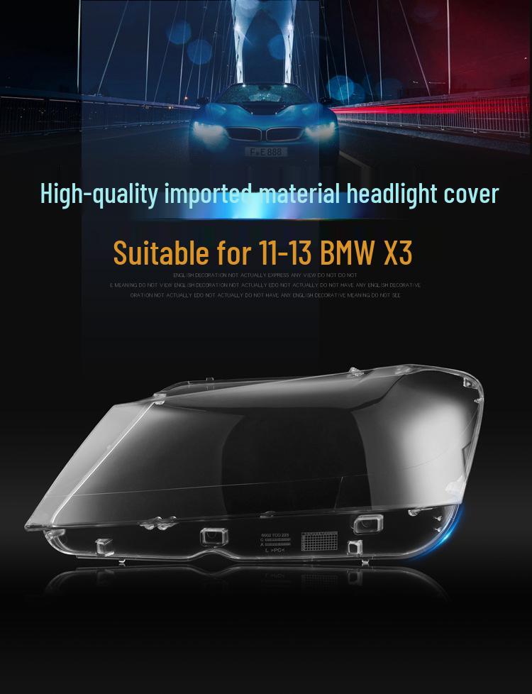 BMW X3 Headlight Cover 2010-2013 F25 Transparent Shell Mask